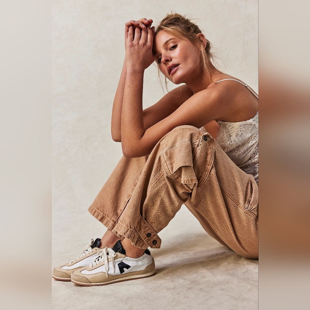 Free People Tan Wide Leg Jeans - Picture 6 of 10